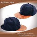 Full real wood pattern brim hat,solid wood snapback hat with black print
